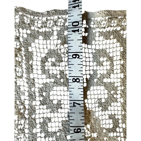 Antique Bosa Lace Handmade Antimacassar Set Intricate Net & Darning Italy Doily - Picture 11 of 16